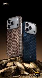 Чехол Benks Magnetic Armor Air Grid Kevlar металлическая рамка 600D (A067) для iPhone 17 золотой
