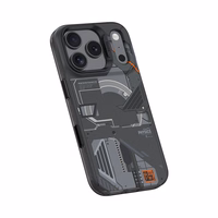 Benks Dinaminis Magnetinis Mecha dėklas (D069) Iphone 17 Pro juodas (Fotoaparato valdymo mygtukas)