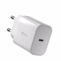"Devia" sieninis įkroviklis Smart PD 1x USB-C 20W, baltas