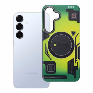 FORCELL F-PROTECT Lygiai su dviejų sluoksnių 4D technologija, militarinio kritimo testo suderinamas su MagSafe SAMSUNG S25 PLUS - cyber žalias