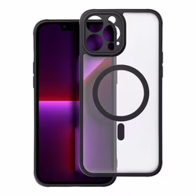 Pilnai matinė magnetinė dėklas telefonui su MagSafe suderinamas iPhone 13 Pro Max juodas