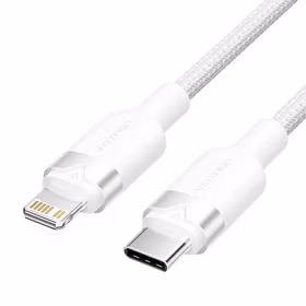 Laidas USB-C į Lightning 2m baltas Vention