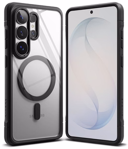 Ringke Fusion Bold Magnetic MagSafe Dėklas for Samsung Galaxy S26 Ultra - Clear juodas