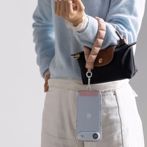 RINGKE HOLDER & PUFFER HAND STRAP gėlinė rožinė