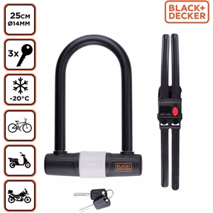 BLACK+DECKER U formos dviračio spyna, 14 × 25 cm