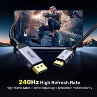 UNITEK C1626GY01-1.5M „DisplayPort“ kabelis Juoda, Pilka