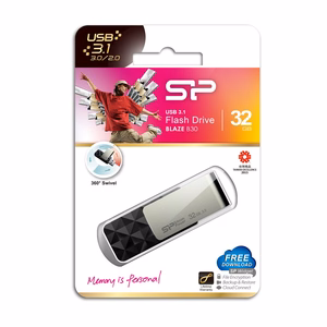 Silicon Power Blaze B30 32 GB A tipo USB 3.0 (3.1 Gen 1) atmintinė Juoda