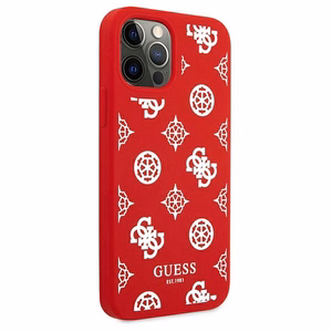 Guess GUHCP12LLSPEWRE iPhone 12 Pro Max 6.7" raudonas/raudonas kietas dėklas Peony kolekcija