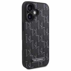 Karl Lagerfeld Hot Stamp MagSafe iPhone 16 Plus dėklas - juodas