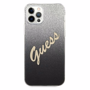 Guess GUHCP12MPCUGLSBK iPhone 12/12 Pro 6.1" black/black hardcase Glitter Gradient Script