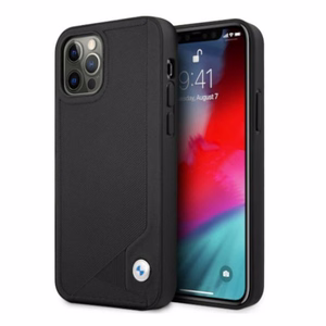 BMW Odinis įspaustas dėklas iPhone 12 / iPhone 12 Pro - juodas