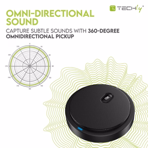 Techly ICC SH-22 mikrofonas Juoda Konferencijos mikrofonas