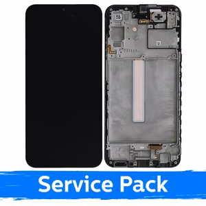 LCD Display Compatible Samsung A256 A25 5G Black with Frame (Service Pack) +INCLUDING BATTERY