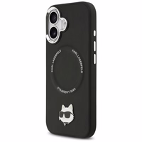 Karl Lagerfeld Choupette Pin Magnetinis dėklas telefonui iPhone 17 - juodas