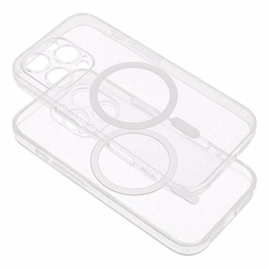 CLEAR MAG COVER dėklas su kameros apsauga, suderinamas su Magnetiniu IPHONE 15 Pro Max skaidrus blizgus