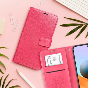 MEZZO Atverčiamas dėklas skirtas SAMSUNG A27 mandala purpurinis