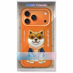Nimmy Glasses Cool Dog iPhone 17 Pro deklas - oranzinis