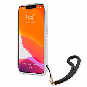 Guess GUHCP13SKCABBK iPhone 13 mini 5.4" чёрный/чёрный жёсткий чехол Camo Strap Collection