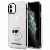 Karl Lagerfeld Ikonik Choupette Dėklas iPhone 11 / Xr - Permatomas