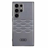 Audi IML Geometrinio rašto dėklas telefonui S24 Ultra S928 juodas/juodas kietas dėklas AU-IMLS24U-A6/D3-BK