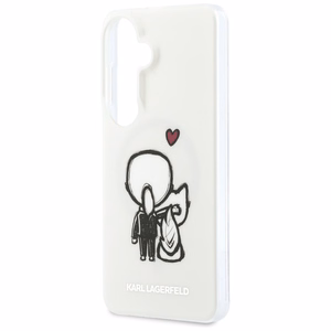 Karl Lagerfeld dėklas IML Karl ir Choupette MagSafe skirtas Samsung Galaxy S26 skaidrus