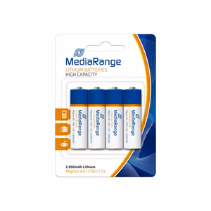 Батарейка MediaRange Литиевая Mignon AA 1.5V/4 шт.