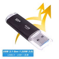 SILICON POWER Blaze B02 Pendrive USB atmintinė 64 GB USB Type-A 3.2 Gen 1 (SP064GBUF3B02V1K) Juoda