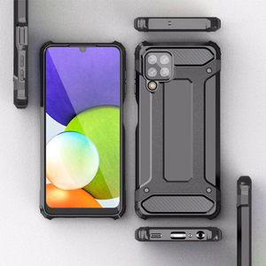 Dėklas telefonui Samsung Galaxy A22 4G hibridinis tvirtas dėklas mėlynas