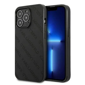 Karl Lagerfeld perforuotas Allover dėklas iPhone 13 Pro / 13 6.1" - juoda