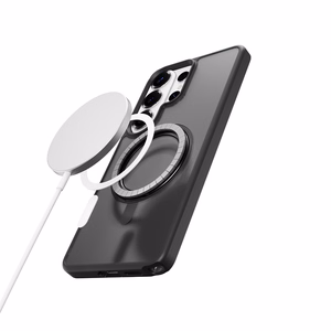 Rock Rotating Stovas Soft Touch Series Magnetic for Samsung Galaxy S26 Ultra juodas