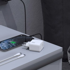 Dudao A28C 45W GaN sieninis įkroviklis + USB-C kabelis - juodas