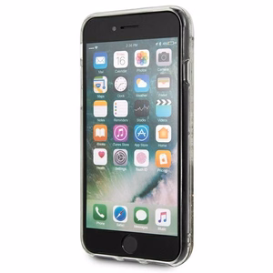Guess GUOHCI8GLHFLGO iPhone 7/8/SE 2020/SE 2022 auksinis/auksinis kietas dėklas su blizgučiais ir pakabukais