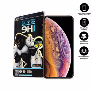 Grūdintas Stiklas X-ONE 3D - Samsung Galaxy NOTE 20 ULTRA (kraštų klijavimas + skylė) juodas