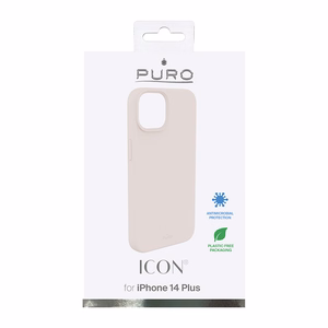 Puro Icon Cover dėklas, skirtas iPhone 14 Plus / 15 Plus, smėlio rausvas