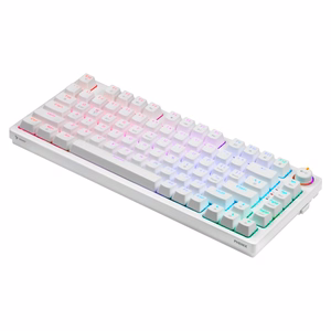 SAVIO PHENIX WHITE belaidė mechaninė klaviatūra, Gateron Red Pro, ABS