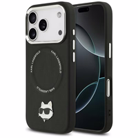 Karl Lagerfeld Choupette Pin Magnetinis dėklas telefonui iPhone 17 Pro Max - juodas