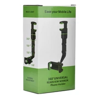 Reguliuojamas išmaniojo telefono laikiklis automobilio galinio vaizdo veidrodėlyje