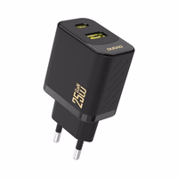 Dudao A26T GaN 25W USB-A, USB-C įkroviklis – juodas