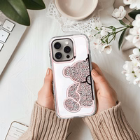 TEDDY BEAR dėklas telefonui IPHONE 16 Pro rožinis