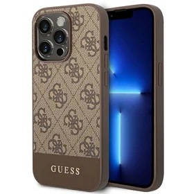 Guess GUHCP14LG4GLBR iPhone 14 Pro 6.1" rudas/rudas kietas dėklas 4G Stripe kolekcija