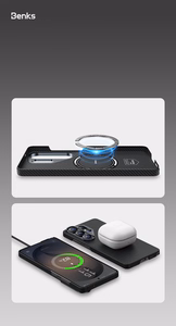 Benks Magnetic Armor Air Kevlar Dėklas Metal Frame 600D (J049) for Samsung Galaxy S26 Plus juodas