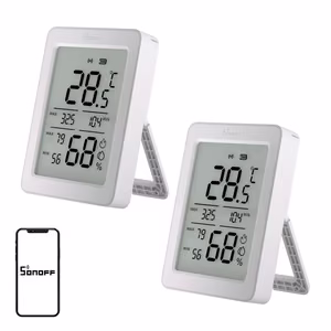 SONOFF ZigBee SNZB-02DR2 temperatūros ir drėgmės jutiklis, 2 vnt.