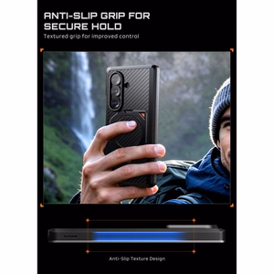 „Supcase UB Aero MagSafe“ 2 dalių dėklo ir privatumo apsauginio stiklo rinkinys, skirtas „Samsung Galaxy Z Fold 8 Ultra“ – juodas