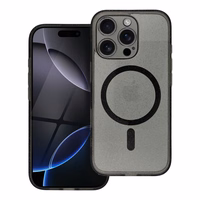 CLEAR MAG COVER dėklas telefonui su kameros apsauga, suderinamas su Magnetiniu SAMSUNG S26 Edge juodas