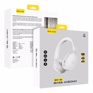 Blavec Ant ausų Bluetooth Ausinės BO-13 Bass Aceonix ANC (BO13-W) baltos