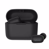 Savio TWS-09 IPX5 Ausinės be mikrofono ir ausinės su mikrofonu Bevielis Įkišamos į ausį Muzika Bluetooth Juoda