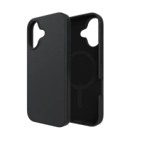 ZAGG Manhattan Snap dėklas telefonui su MagSafe iPhone 16 - juodas