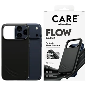 CARE by PanzerGlass Funkcinis FLOW Magnetinis dėklas telefonui iPhone 17 Pro Max - Juodas