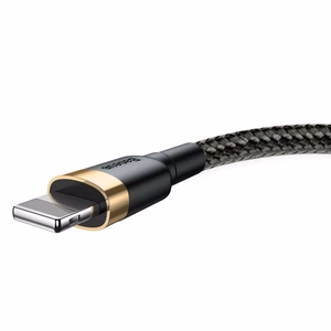 USB Laidas Baseus Cafule juodas / auksinis Lightning 100cm
