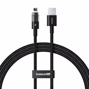 Baseus Gem USB-A į Lightning 2.4A greito įkrovimo laidas 1 m, juodas